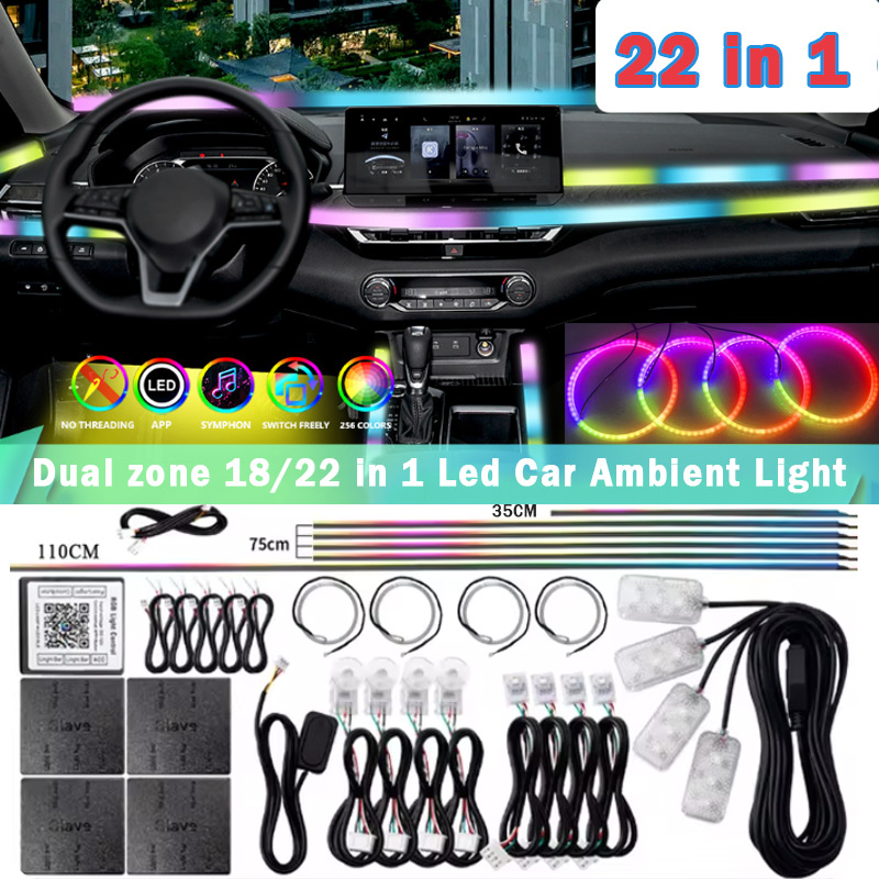Rgb Underglow Strip - 18/22 in 1 Acrylic Led Car