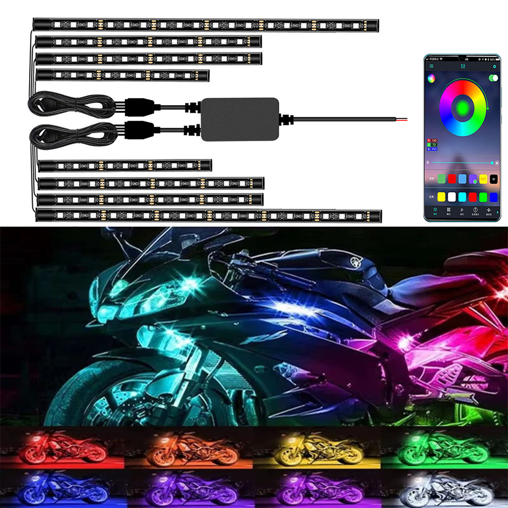Rgb Underglow Strip - Motorcycle LED Decorative light rgb LED