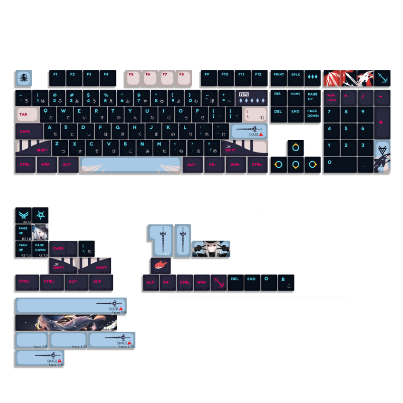 142 Keys/set PBT Keycap Tomorr - Gaming Keyboard Ergonomics 评论和价格