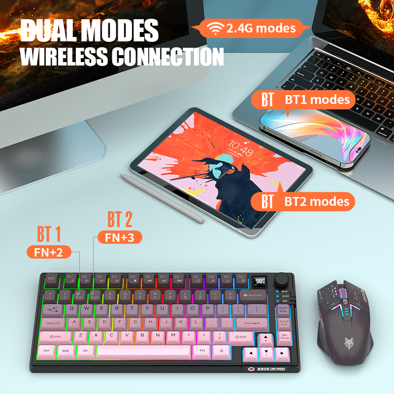 2.4G Dual-Mode Bluetooth Wirel - Gaming Keyboard Bundle 评论和价格
