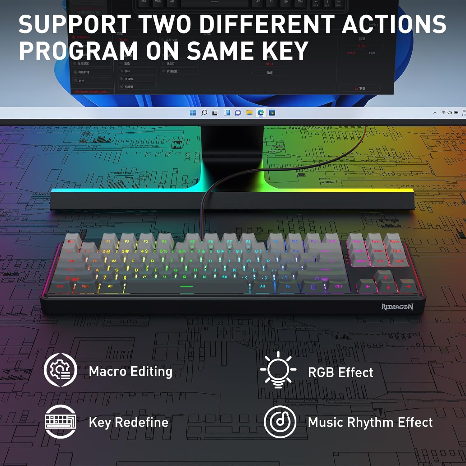 Redragon HE Rapid Trigger Gami - Gaming Keyboard E Yooso 评论和价格