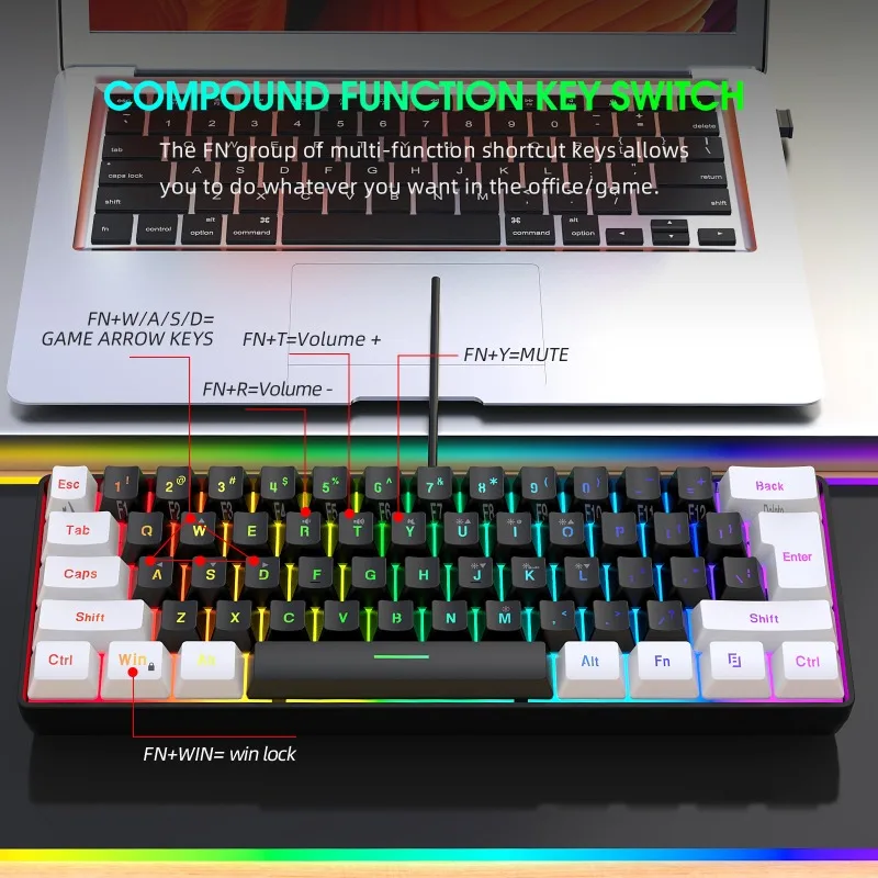 Keyboard and Mouse 60% Compute - Gaming Keyboard Ergonomics 评论和价格