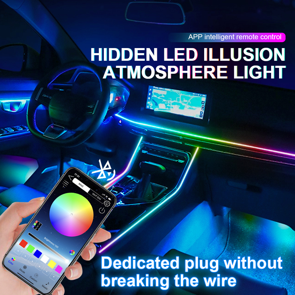 18/22 in 1 Acrylic Led Car Amb - Rgb Underglow Strip 评论和价格