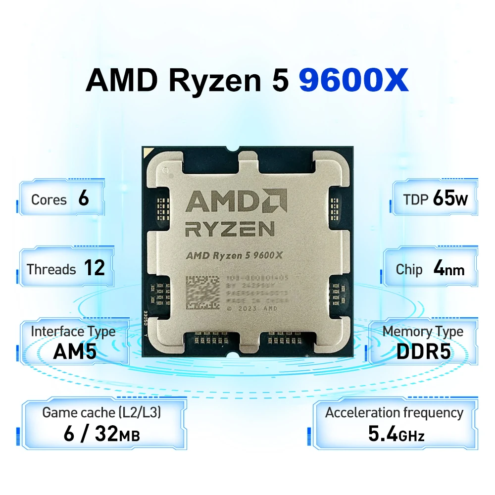 AMD Ryzen 5 9600X L3=32M 5.4GH - Amd Cpu Ryzen 9 评论和价格