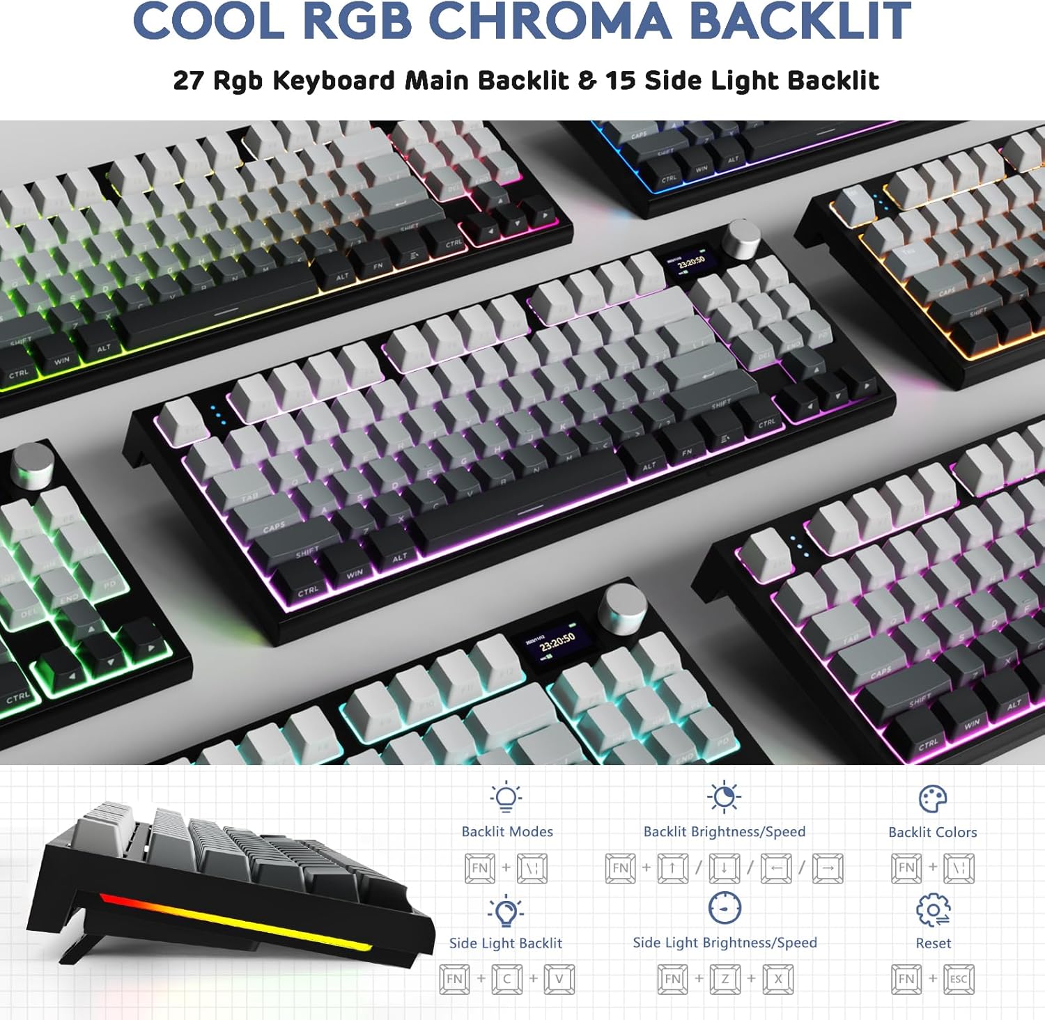 ATTACK SHARK K86 RGB 75% Wirel - Gaming Keyboard Corsair 评论和价格