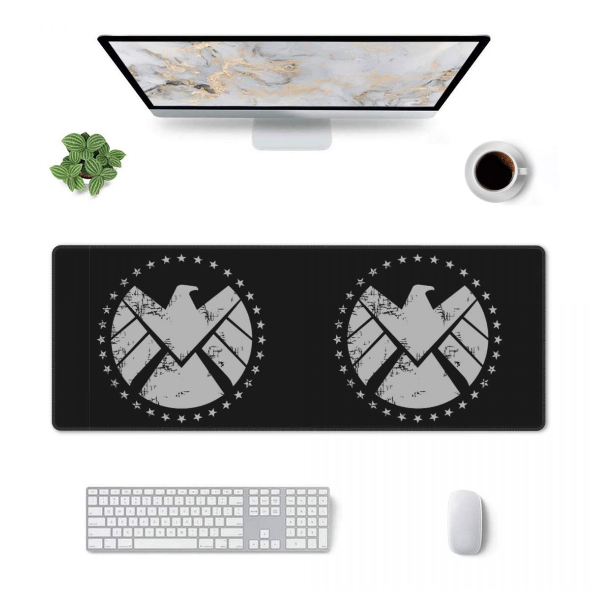 Large Mouse Pad Shield Agent T - Gaming Keyboard Training 评论和价格