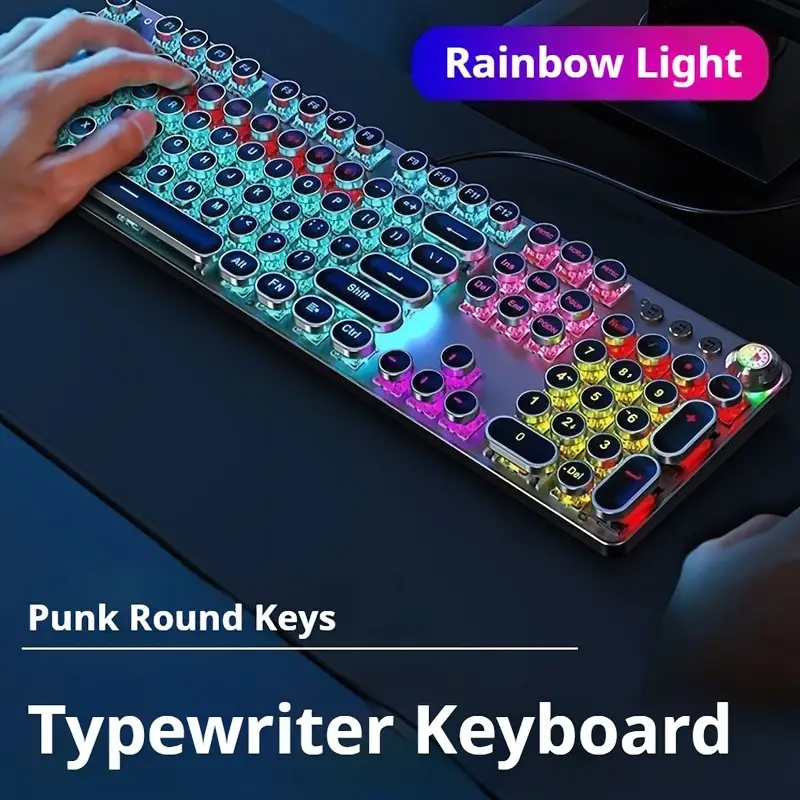 EWEADN Punk Typewriter Mechani - Gaming Keyboard Corsair 评论和价格