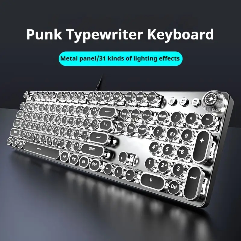 EWEADN Punk Typewriter Mechani - Gaming Keyboard Corsair 评论和价格