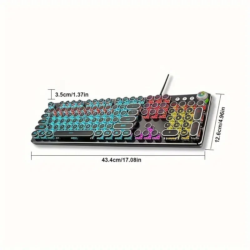 EWEADN Punk Typewriter Mechani - Gaming Keyboard Corsair 评论和价格