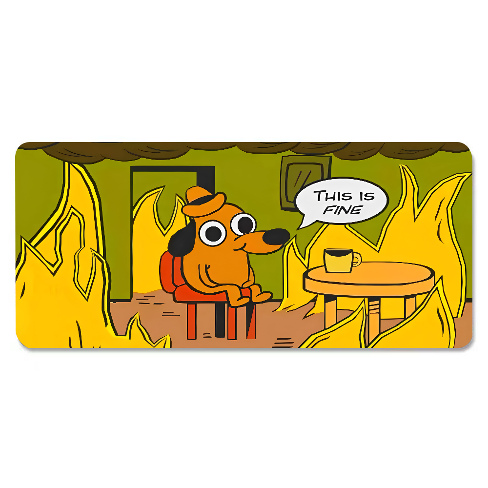 This Is Fine Dog Dachshund Mou - Gaming Keyboard High Ground 评论和价格