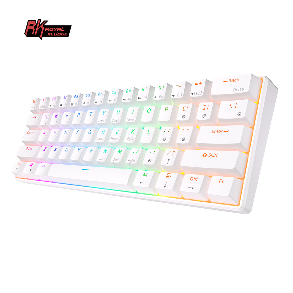 RK Royal Kludge RK61 2.4G Wire - Gaming Keyboard Thocky 评论和价格