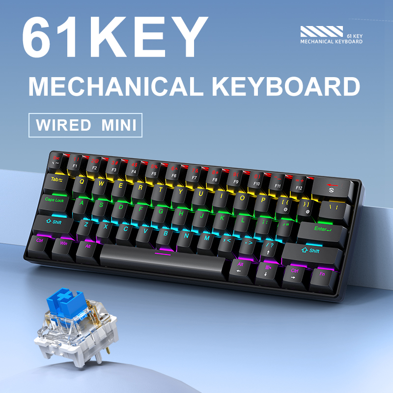 K61 Wired Mechanical Gaming Ke - Gaming Keyboard Thocky 评论和价格