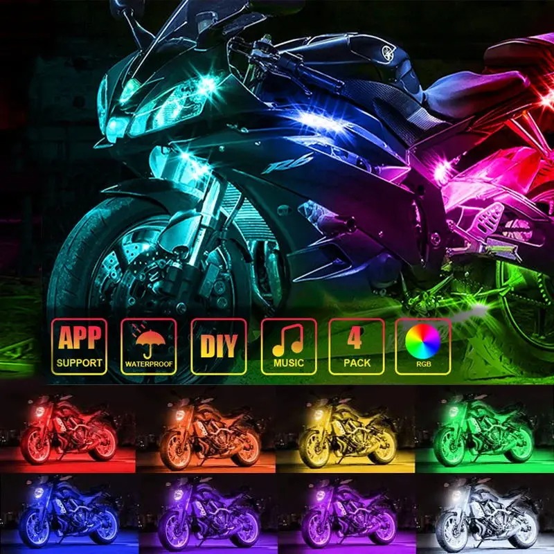 Motorcycle LED Decorative ligh - Rgb Underglow Strip 评论和价格