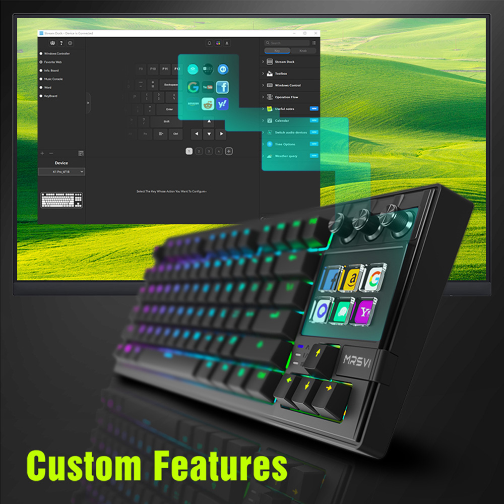 MRSVI K1 PRO Visual LCD AI Key - Gaming Keyboard Corsair 评论和价格