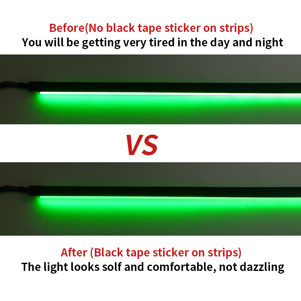 25M/Roll Matt Black Tape Stick - Rgb Underglow Strip 评论和价格