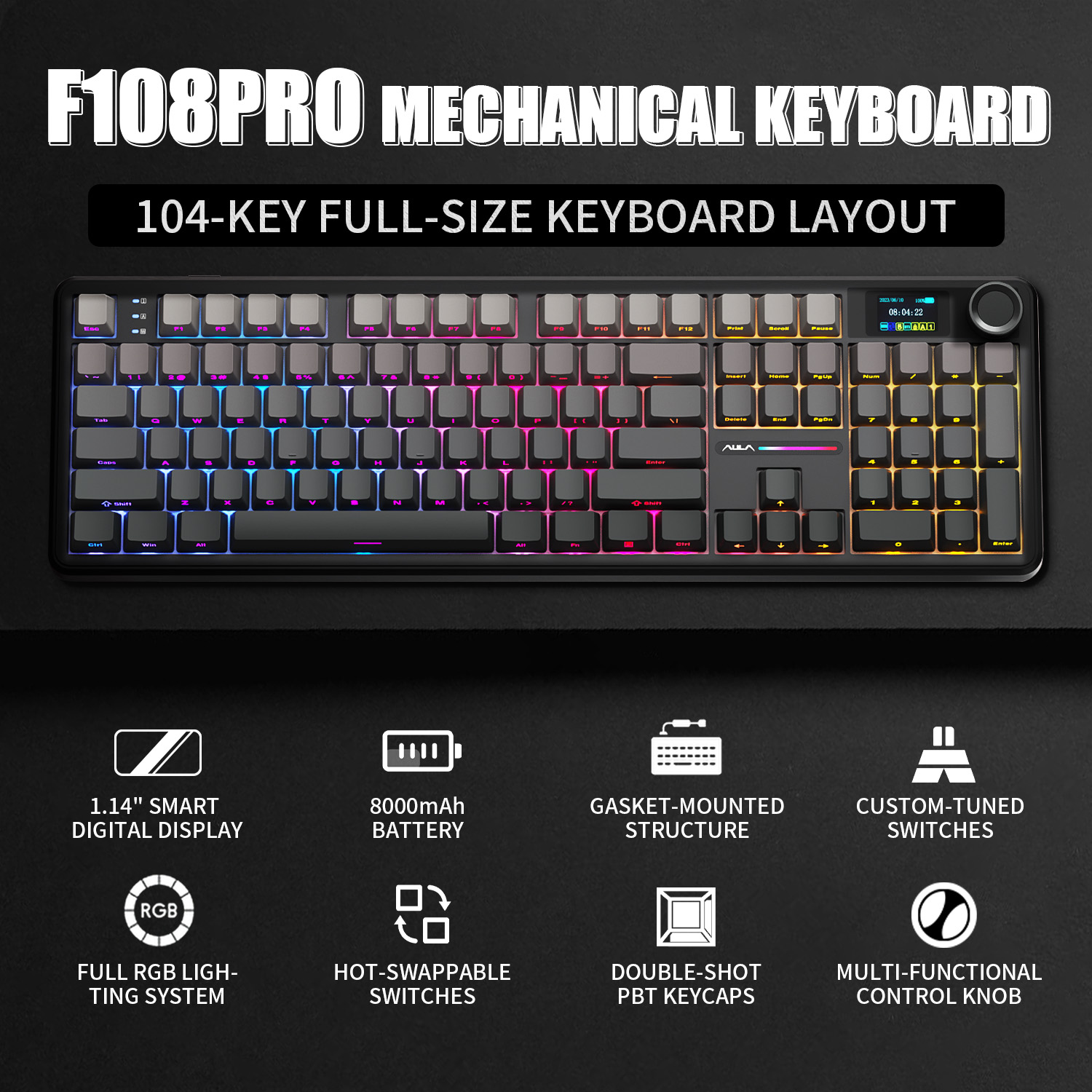 AULA F108 PRO Mechanical Keybo - Gaming Keyboard Corsair 评论和价格