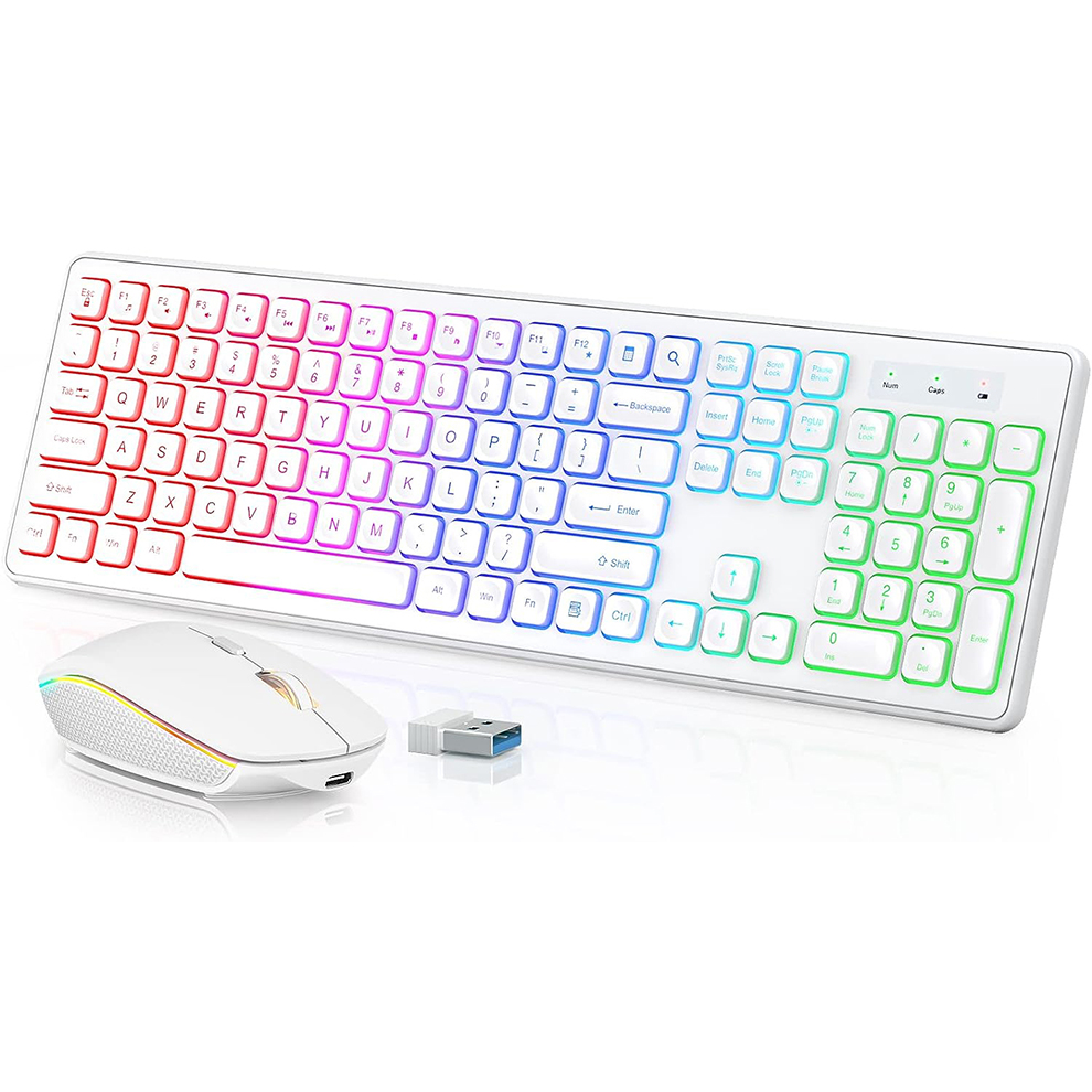 Backlit Wireless Keyboard and  - Gaming Keyboard Bundle 评论和价格
